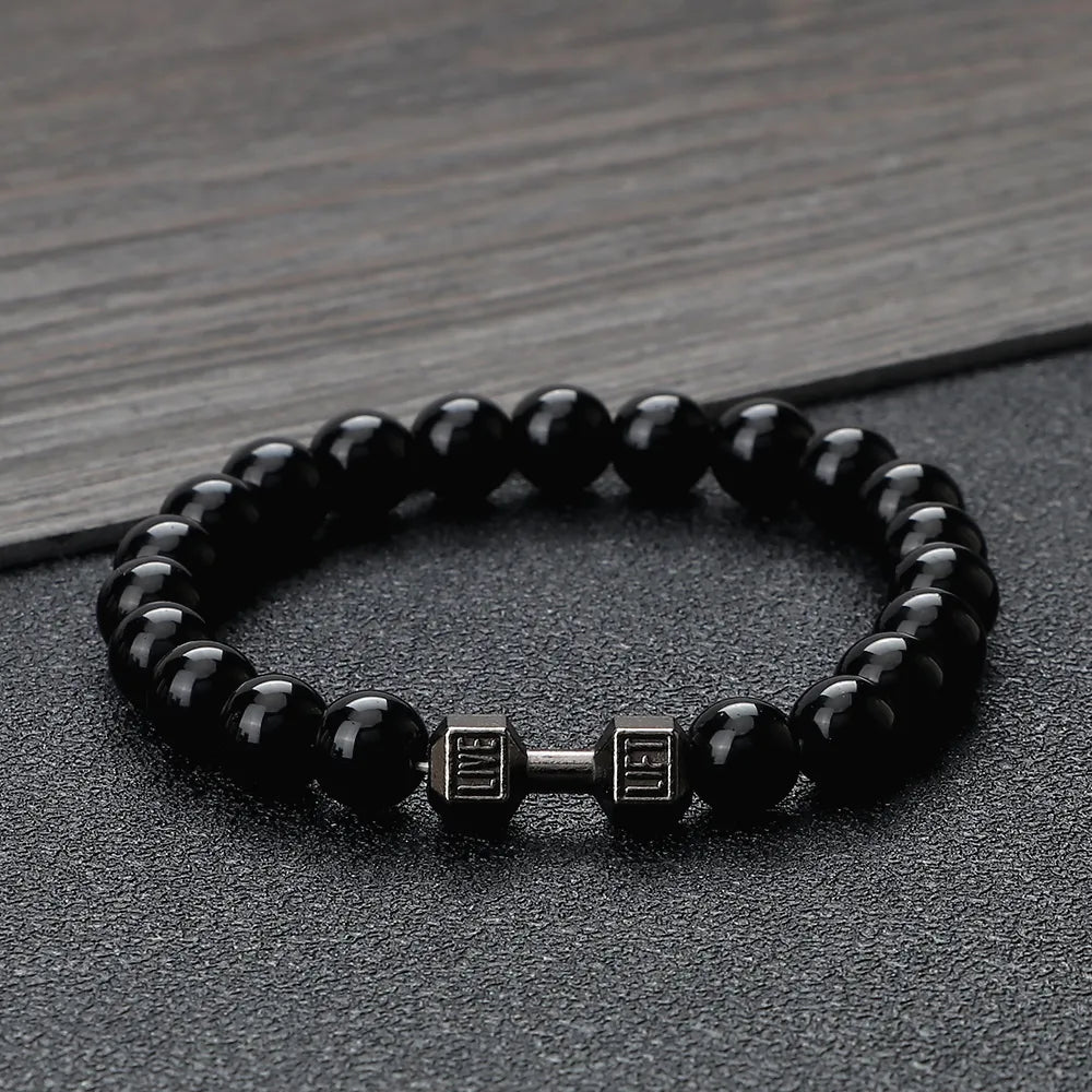 GYMSTEAD Volcanic Stone Dumbbell Bracelet - GYMSTEAD™