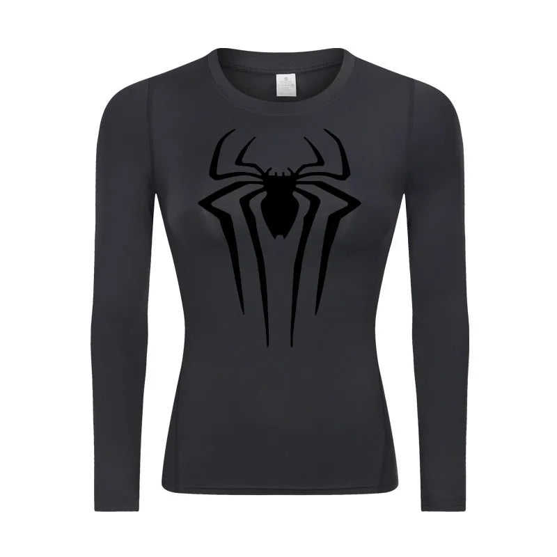 GYMSTEAD Women s Spiderman Compression Long Sleeve