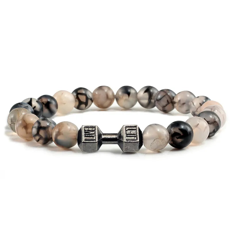 GYMSTEAD Volcanic Stone Dumbbell Bracelet - GYMSTEAD™