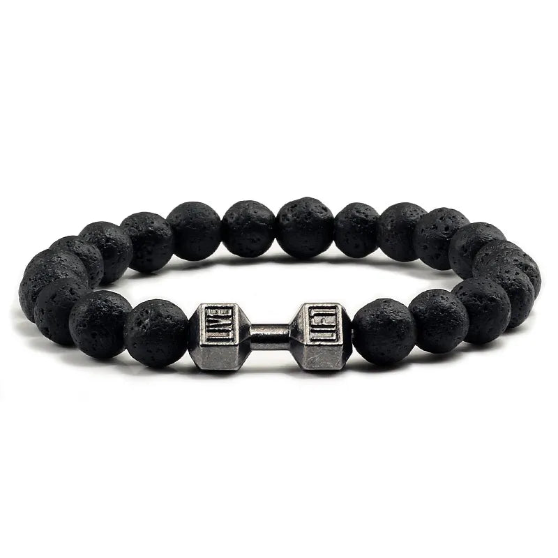 GYMSTEAD Volcanic Stone Dumbbell Bracelet - GYMSTEAD™