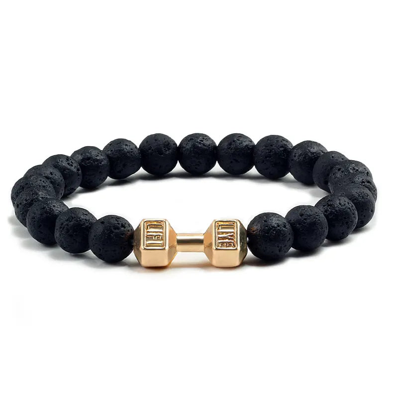 GYMSTEAD Volcanic Stone Dumbbell Bracelet - GYMSTEAD™