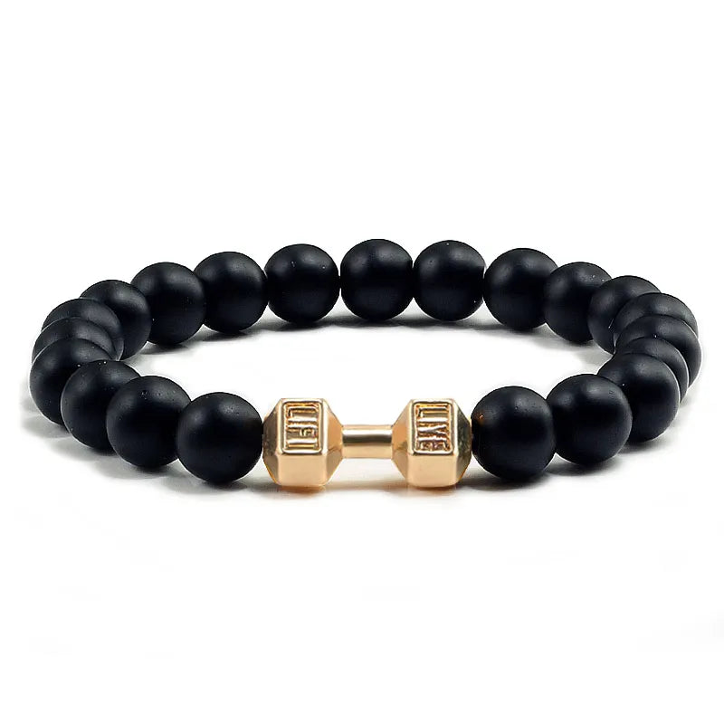 GYMSTEAD Volcanic Stone Dumbbell Bracelet - GYMSTEAD™